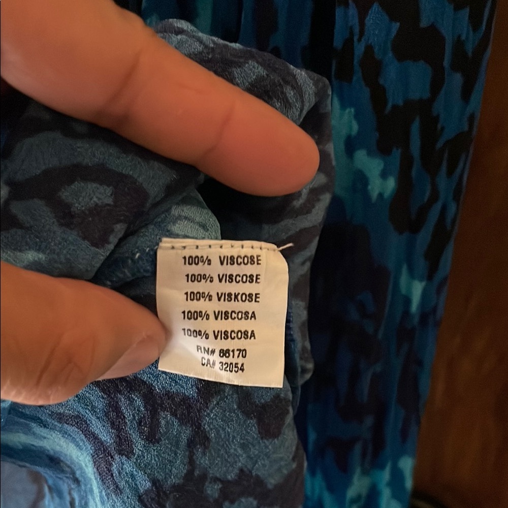 Blue Patterned Women's Top - Picture 8 of 10